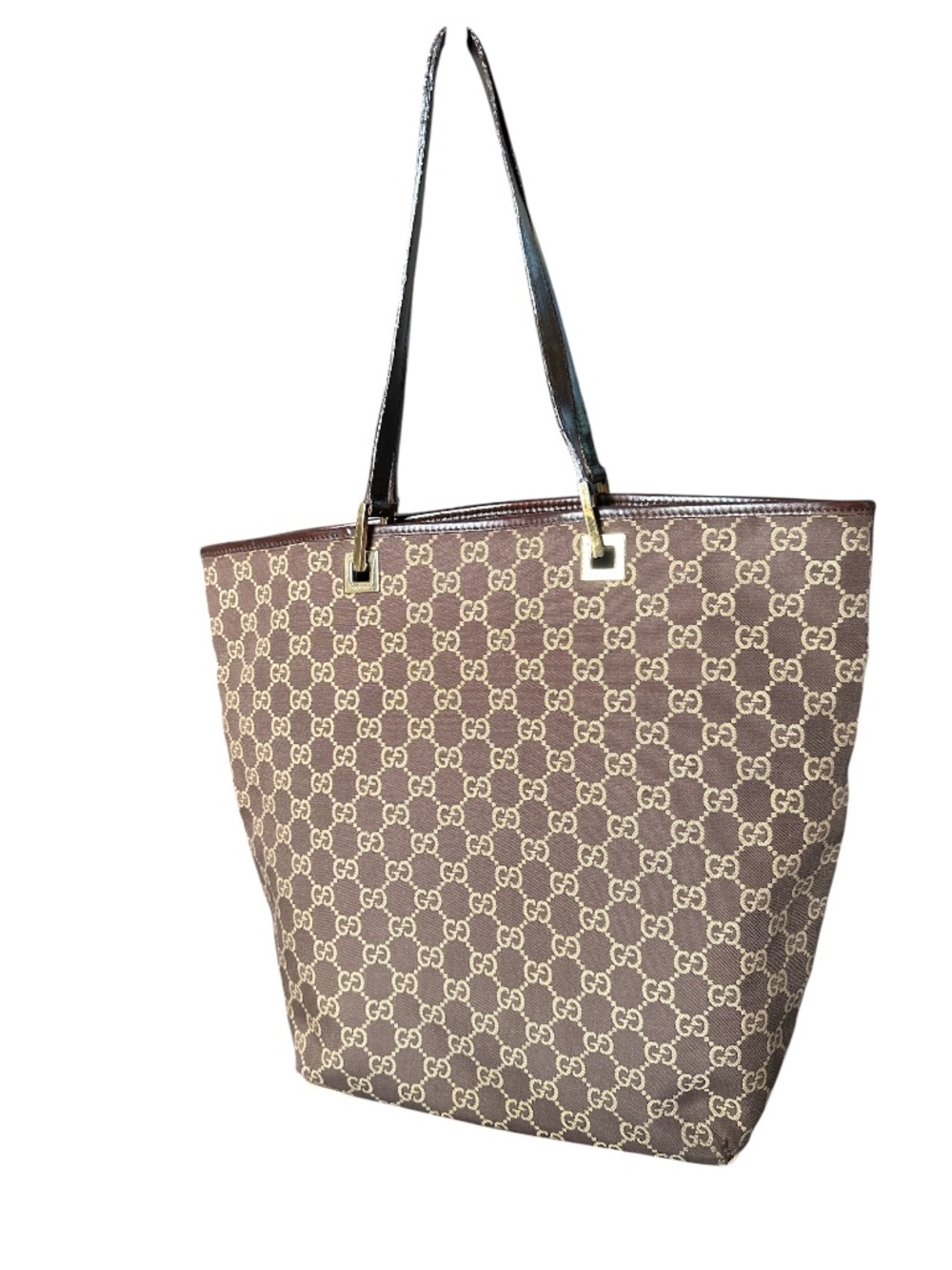 Gucci Supreme Plus Brown Monogram Shoulder Bag - READ